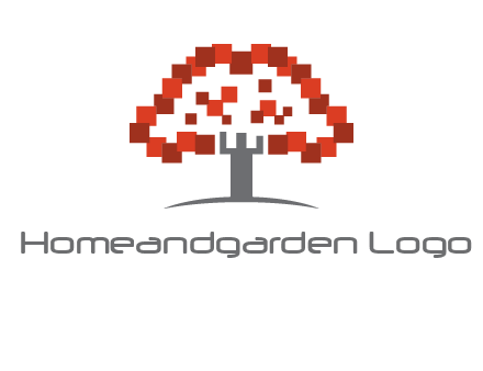 square pixels tree icon