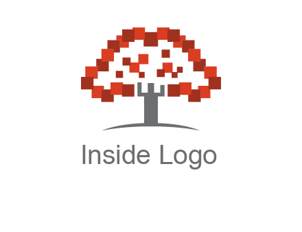 square pixels tree icon