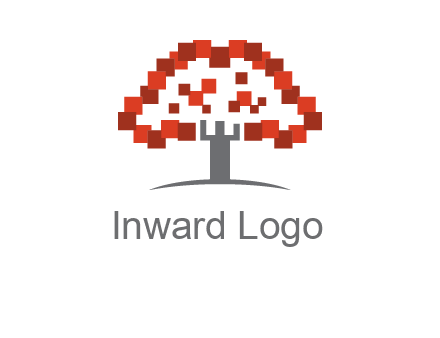 square pixels tree icon