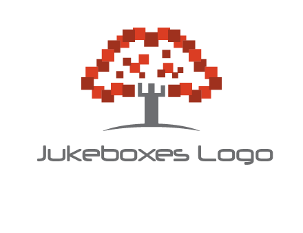 square pixels tree icon