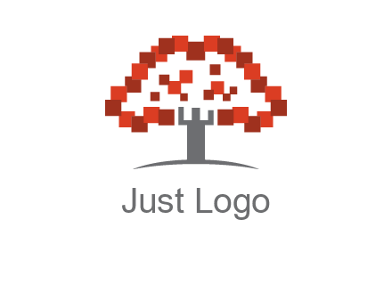 square pixels tree icon