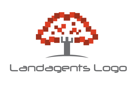 square pixels tree icon