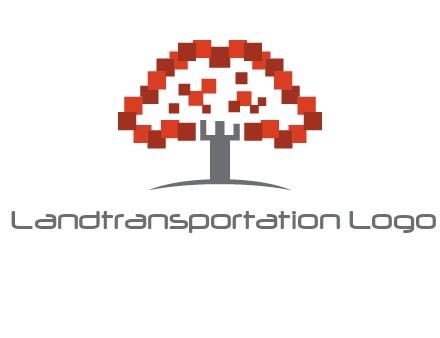 square pixels tree icon