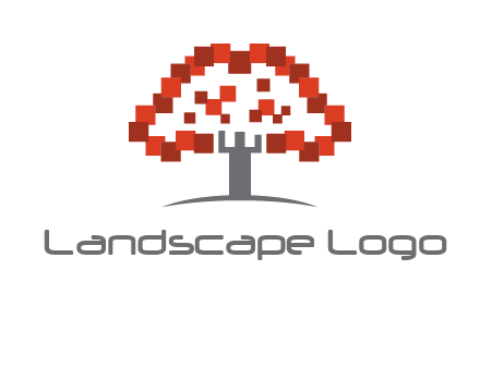 square pixels tree icon