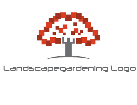 square pixels tree icon