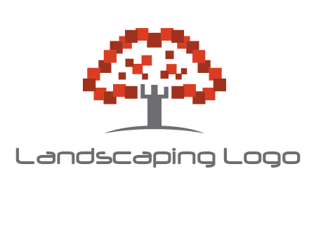 square pixels tree icon