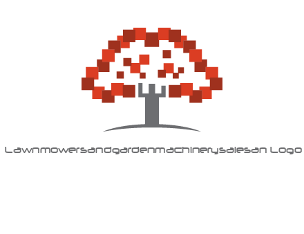 square pixels tree icon
