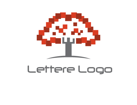 square pixels tree icon