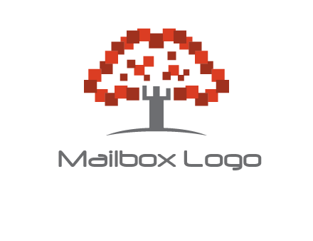 square pixels tree icon
