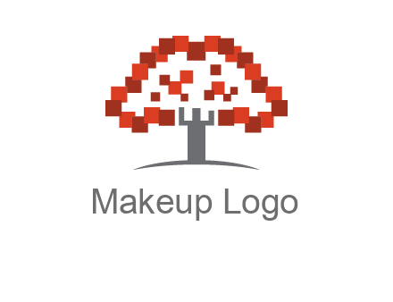 square pixels tree icon