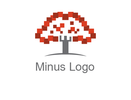 square pixels tree icon