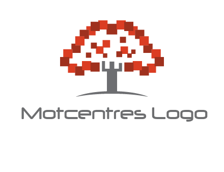 square pixels tree icon