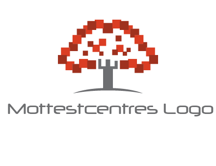 square pixels tree icon