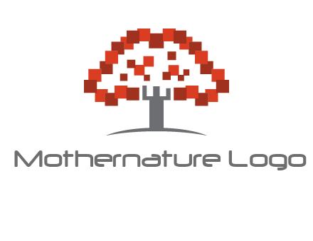 square pixels tree icon