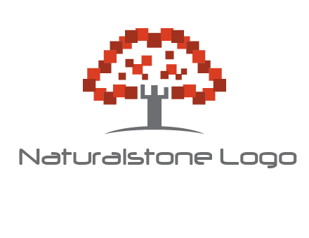 square pixels tree icon
