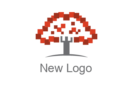 square pixels tree icon