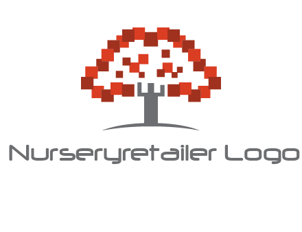 square pixels tree icon