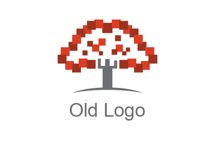 square pixels tree icon