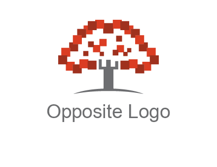 square pixels tree icon