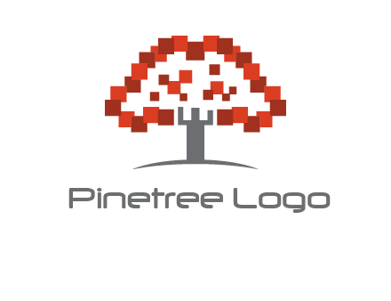 square pixels tree icon