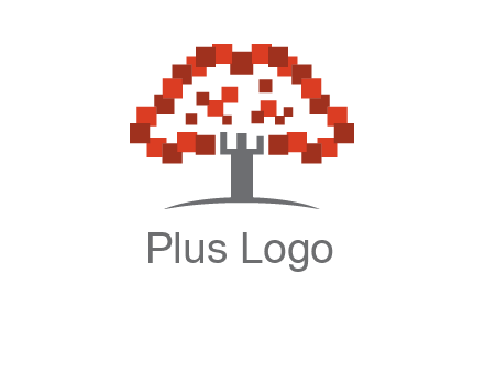 square pixels tree icon