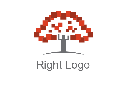square pixels tree icon