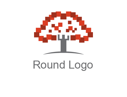 square pixels tree icon