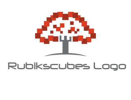 square pixels tree icon