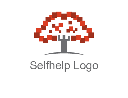 square pixels tree icon