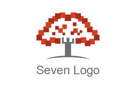 square pixels tree icon