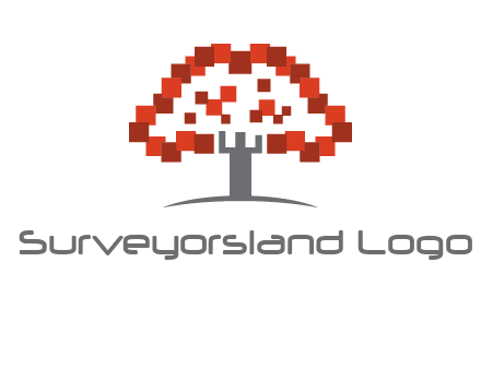square pixels tree icon