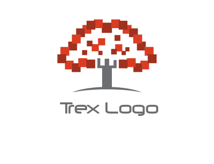 square pixels tree icon