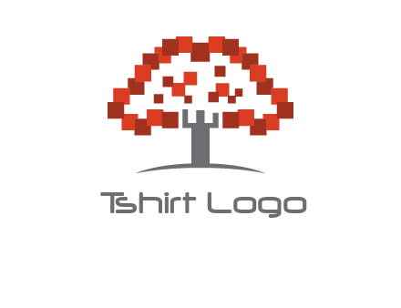 square pixels tree icon