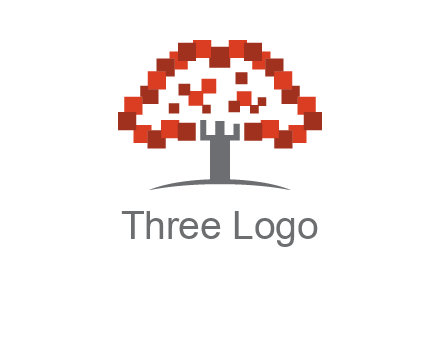 square pixels tree icon