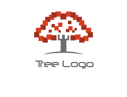 square pixels tree icon