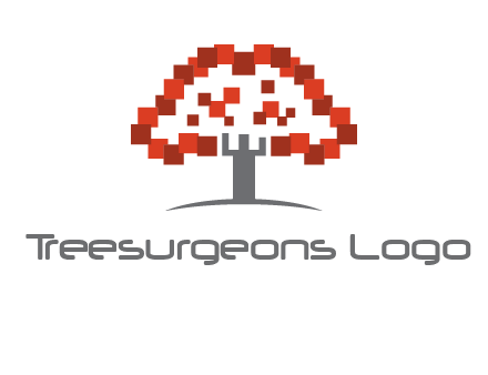 square pixels tree icon