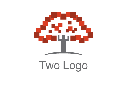 square pixels tree icon