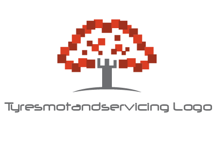 square pixels tree icon