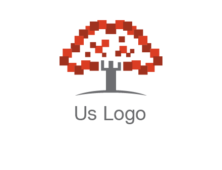 square pixels tree icon