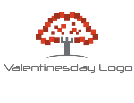 square pixels tree icon
