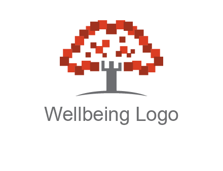 square pixels tree icon