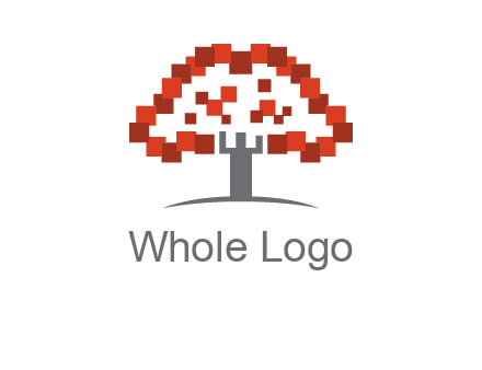 square pixels tree icon