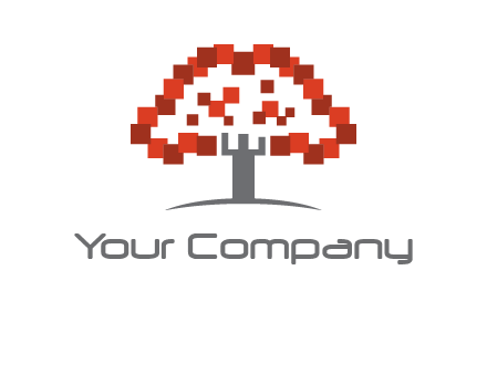 square pixels tree icon