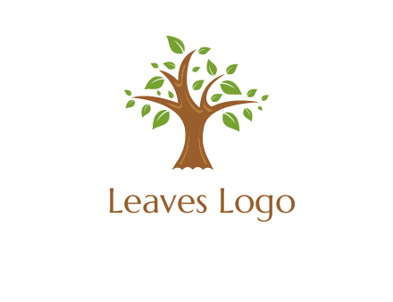 tree with leaves logo