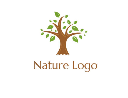 tree with leaves logo