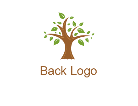 tree with leaves logo