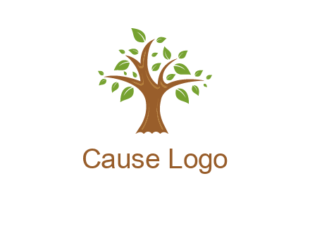 tree with leaves logo