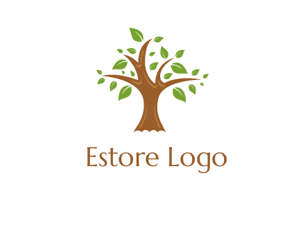 tree with leaves logo