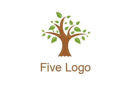 tree with leaves logo