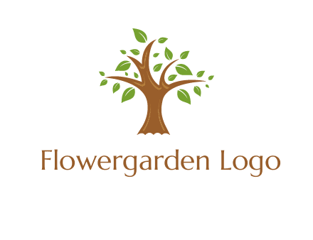 tree with leaves logo